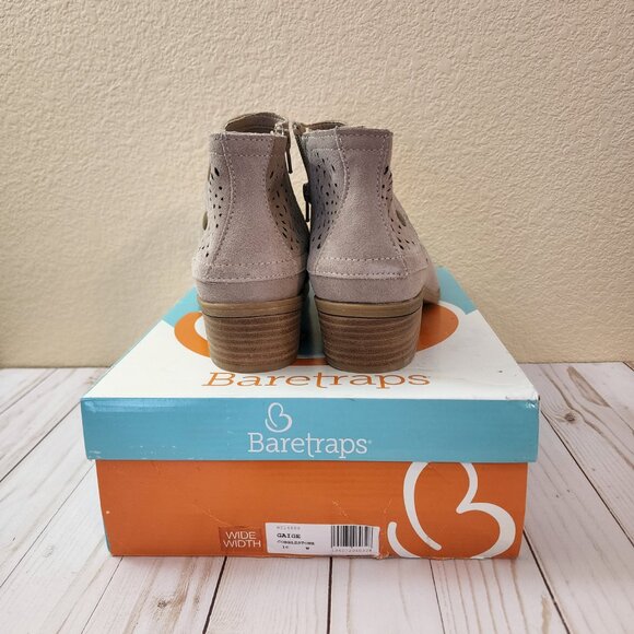 BareTraps Gaige Suede Leather Bootie Cobblestone Taupe 10 W Fall Wardrobe ZipUp - Picture 6 of 8